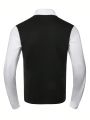 Men's Tight-fitting Stand Collar Top And Long Pants Sports Suit