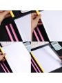 10pcs/pack A4 Morandi Color Transparent Waterproof Retractable Document Organizer Folder, Each Can Hold 60 Pages