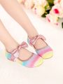 New Arrival Glitter Butterfly Bow Tie Flat Shoes For Kids, Fall & Winter