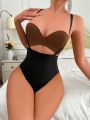 Women's Seamless Knitted Camisole Shapewear With Thong