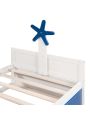 3-Pieces Bedroom Sets,Twin Size Boat-Shaped Platform Bed with Trundle and Two Nightstands