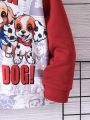 SHEIN Kids QTFun Boys' (toddler/little Kid) Cartoon Dog Applique Drop Shoulder Hoodie