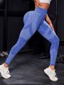 Yoga Basic High Stretch Marled Knit Tummy Control Sports Leggings