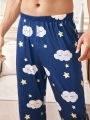 Men'S Cloud & Star Printed Lounge Pants