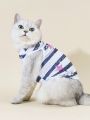 PETSIN 1pc Striped & Star Patterned Independence Day Pet Vest