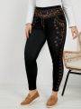 EMERY ROSE Women's Plus Size Floral Pattern Leggings