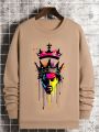 Boys' (big Kid) Crown Print Round Neck Sweatshirt