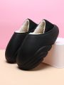Women's Fashionable Hollow-out Home Shoes, Anti-slip, Waterproof, Keep Warm, Black Color, Simple Style