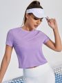 Breathable Cross Wrap Cut Out Back Sports Tee