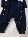 SHEIN Baby Boy Two Tone Bow Front 2 In 1 Jumpsuit