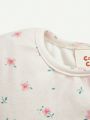 Cozy Cub 4pcs Baby Girl Casual Style Round Neck Top And Long Pants Pajama Set