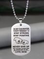 1pc Unique Stainless Steel Silver Pendant Necklace Parent-Child Bonding Gift Mom to Son daughter