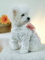 1pc Pet Clothes Dog/cat Apparel Cute Bowknot & Fairy Printed Sweater