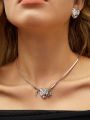 SHEIN ICON Fashionable Alloy Heart Shape Jewelry Set