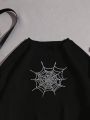 SHEIN LUNE Plus Spider Web Print Sweatshirt