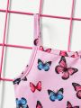 SHEIN Baby Girl's Butterfly Pattern Romper Shorts