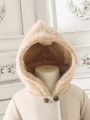 Baby Boy Double Breasted Teddy Lined Hooded Coat