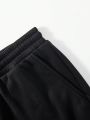 Men's Plus Size Kangaroo Pocket Color Block Hoodie And Sweatpants Set