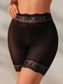 Elastic Mesh & Lace Material Women'S Bodycon Safety Shorts