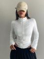 DAZY Women's Zipper Closure Slim Fit Jacket