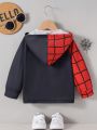 Baby Boys' Spider Pattern Zipper Front Hooded Jacket