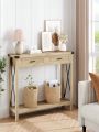 Console Table with 2 Drawers, Farmhouse Sofa Table with Storage Shelf, Accent Wood Entryway Table for Living Room, Hallway, Foyer