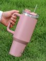 40oz Stainless Steel Insulated Cup With Straw - Keep Drinks Hot Or Cold For Many Hours - Perfect For Coffee, Water, Etc.