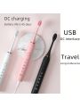 1pc Electric Toothbrush With 6 Replacement Brush Heads, Usb Rechargeable, 5 Cleaning Modes, Including Bathroom Wall-mounted Toothbrush Holder, Travel Toothbrush Head Caps (portable Protective Caps), Sonic Smart Toothbrush Ipx7 Waterproof, Whitening