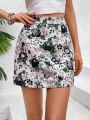 SHEIN Frenchy Women'S Jacquard Mini Skirt