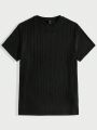 Manfinity Homme Men's Knitwear Casual Round Neck Short Sleeve T-shirt