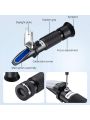 Brix Refractometer with ATC Digital Handheld Refractometer for B-eer Wine ale Fruit Sugar Dual Scale-Specific Gravity 1.000-1.130 and Brix 0-32%
