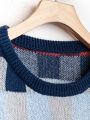 SHEIN LUNE Plus Plaid Pattern Sweater