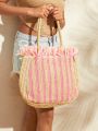 SHEIN VCAY Women's Fashionable Portable Tote Bag