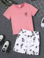 SHEIN Kids SUNSHNE Young Boy's Fashionable Casual Suit