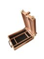 Portable Beech Sketch Box With Easel Impact-resistant 4 Compartments Storage Box With Handle 36x27x11.5cm