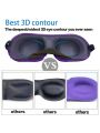 1pc 3d Sleep Mask With Soft Pads And Massage Function, Relaxing The Eyes And Nerve During Travel Or Nap