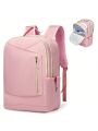 Travel Laptop Backpack,17.3 Inch Laptop Backpack Carry On Backpack for Airplanes Computer Backpack for Women Business Backpack with Laptop Compartment Work Bag,Pink