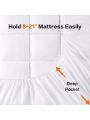 Mattress Topper , Extra Thick Cooling Breathable, Plush Mattress Pad,4D Down Alternative Fill Pillow Top with 8-21 Inch Deep Pocket  WHITE