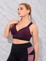 Plus High Support Cut Out Back Sports Bra