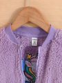 Baby Boys' Casual Unicorn Embroidery Fleece Warm Zip Jacket