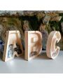 New Arrival Wooden Coin Bank With English Letters, Creative Money Saving Box For Boys, Living Room Decor