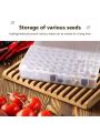 Transparent Seed Storage Box with Label Stickers 60 Slots Seed Container Organizer for Flower Vegetable Seeds Transparent