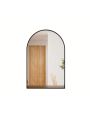 Arch suspension mirror, Bedroom Mirror Wall-Mounted Mirror Dressing Mirror with Black Aluminum Alloy Frame, 36