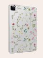 Floral Painted Clear Case Compatible With iPad