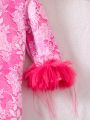 SHEIN Kids CHARMNG Toddler Girls' Lace & Splicing Sleeveless Dress