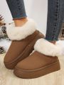 Women's Minimalist Warm Plus Velvet Snow Boots, Outdoor Sports Fashion Snow Boots