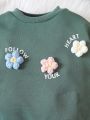 Baby Girls' Round Collar Sweatshirt, Autumn & Winter