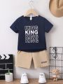 Toddler Boys' Casual Letter Printed 2pcs/Set Outfits For Summer