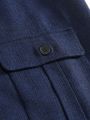 Men's Navy Blue Suit Vest With Pockets