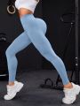 SHEIN Yoga Basic Yoga Sports Leggings With Wide Waistband